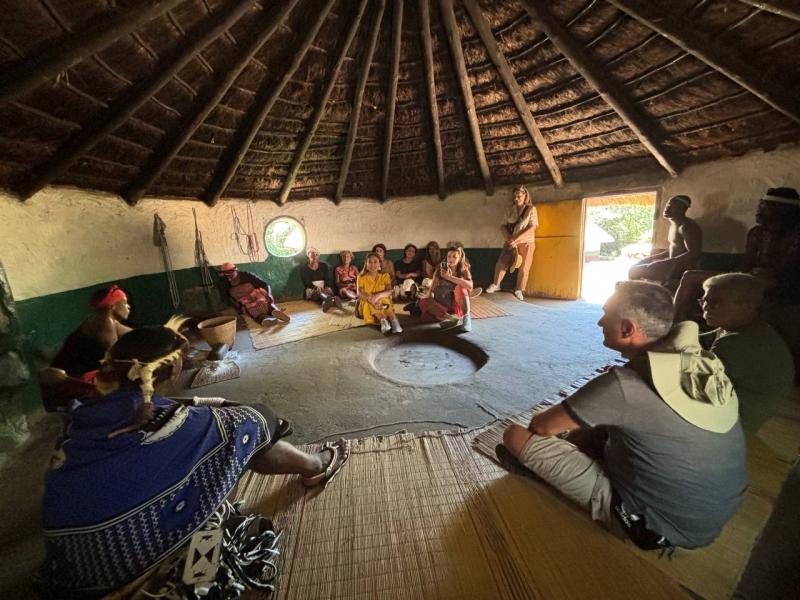 Lesedi Cultural Village, Our Clients are interacting with the nomadic lifestyle of the Pedi Tribe